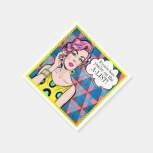 Pop Art A-List VIP Cocktail Napkin