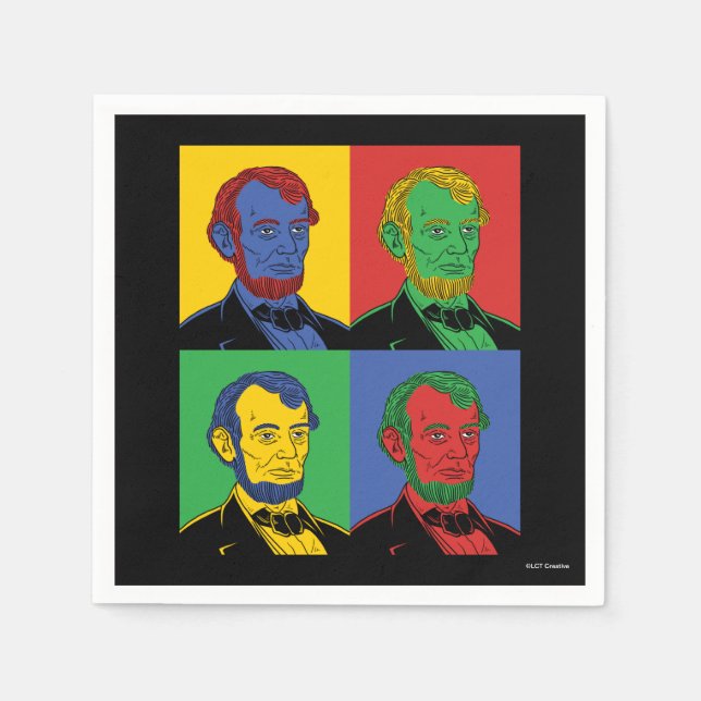 Pop Art Abraham Lincoln Napkins (Front)