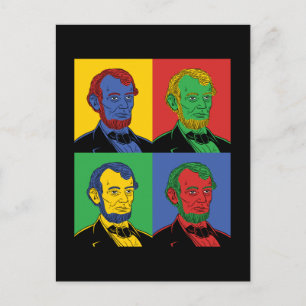 Pop Art Abraham Lincoln Postcard
