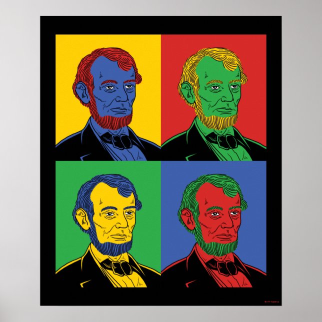 Pop Art Abraham Lincoln Poster (Front)