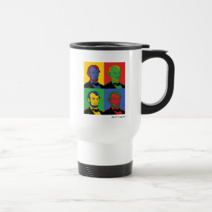 Pop Art Abraham Lincoln Travel Mug