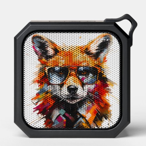 Pop Art Abstract Animal Fox Sunglasses Portrait Bluetooth Speaker