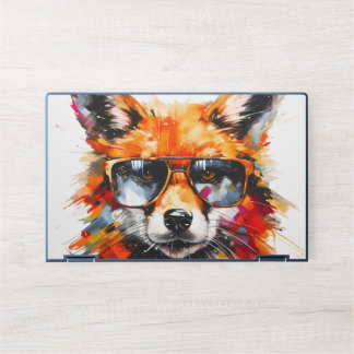 Pop Art Abstract Animal Fox Sunglasses Portrait HP Laptop Skin