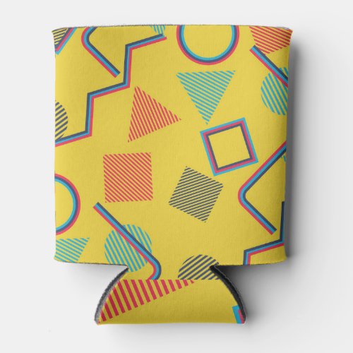 Pop Art Abstract Colorful Seamless Can Cooler