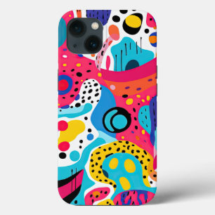 Pop Art Abstract Pattern, Pop Art Inspired Pattern iPhone 13 Case