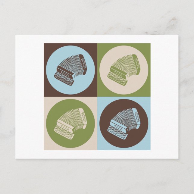 Pop Art Accordion Postcard (Front)