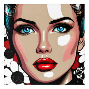 Pop Art Ai Comic Book Woman's Face