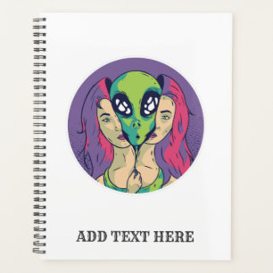 Pop Art Alien Inside Girl Cartoon - Under the Skin Planner