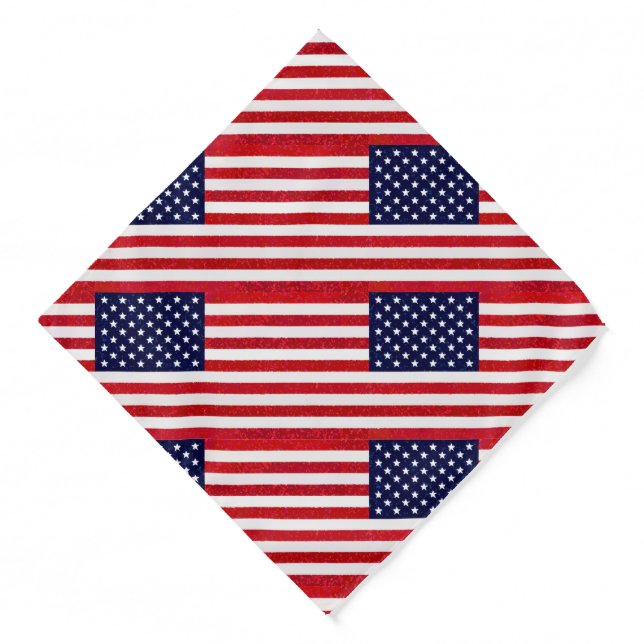 Pop Art American Flag USA National Symbol Bandana (Front)