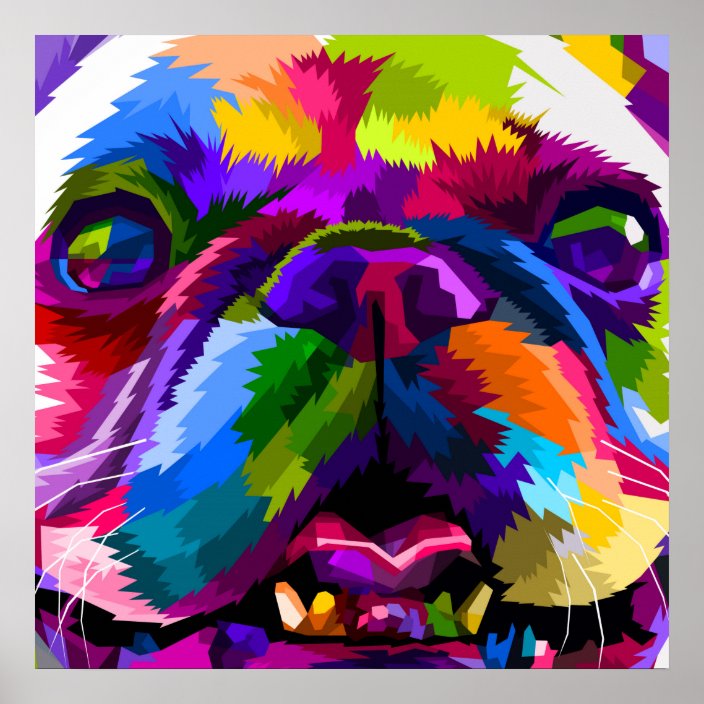 Pop-Art Animal Poster | Zazzle.com