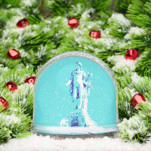 Pop Art Apollo Greek Statue – Bold Classical  Snow Globe