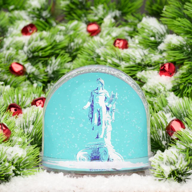 Pop Art Apollo Greek Statue – Bold Classical  Snow Globe (Christmas)