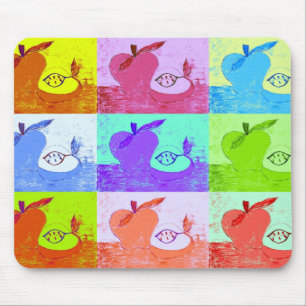 Pop Art Apple Mouse Pad