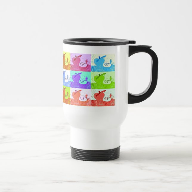 Pop Art Apple Travel Mug (Right)