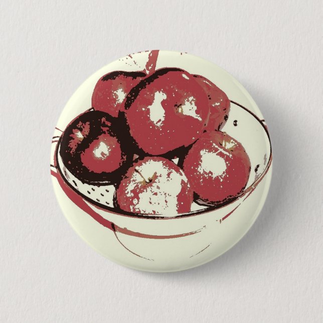 Pop Art Apples Button (Front)