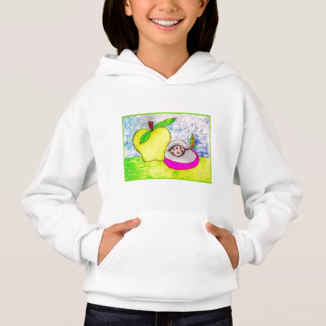 Pop Art Apples Toddler Ringer T-Shirt Hoodie (Front)