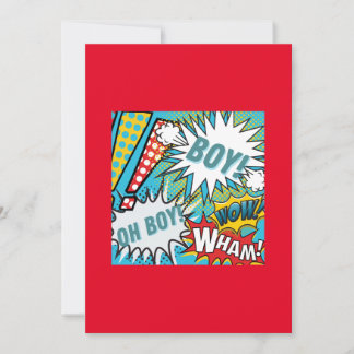 Pop Art Baby Boy Invitation