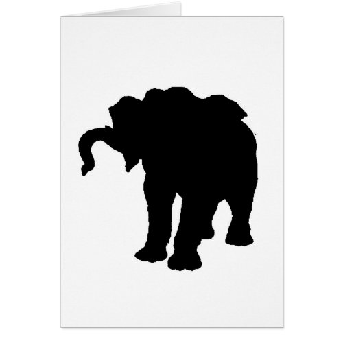 Pop Art Baby Elephant Silhouette