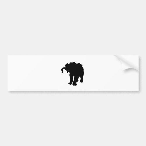 Pop Art Baby Elephant Silhouette Bumper Sticker