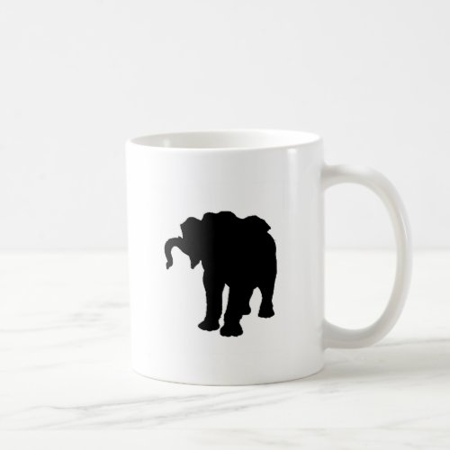 Pop Art Baby Elephant Silhouette Coffee Mug