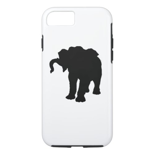 Pop Art Baby Elephant Silhouette iPhone 7 Case