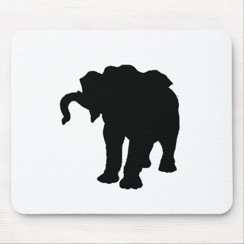 Pop Art Baby Elephant Silhouette Mouse Pad