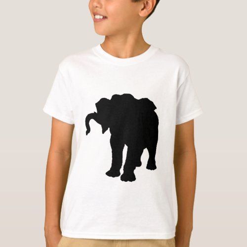 Pop Art Baby Elephant Silhouette T_Shirt