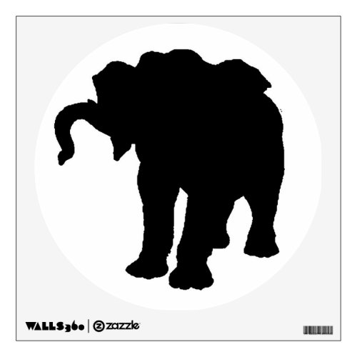 Pop Art Baby Elephant Silhouette Wall Decal