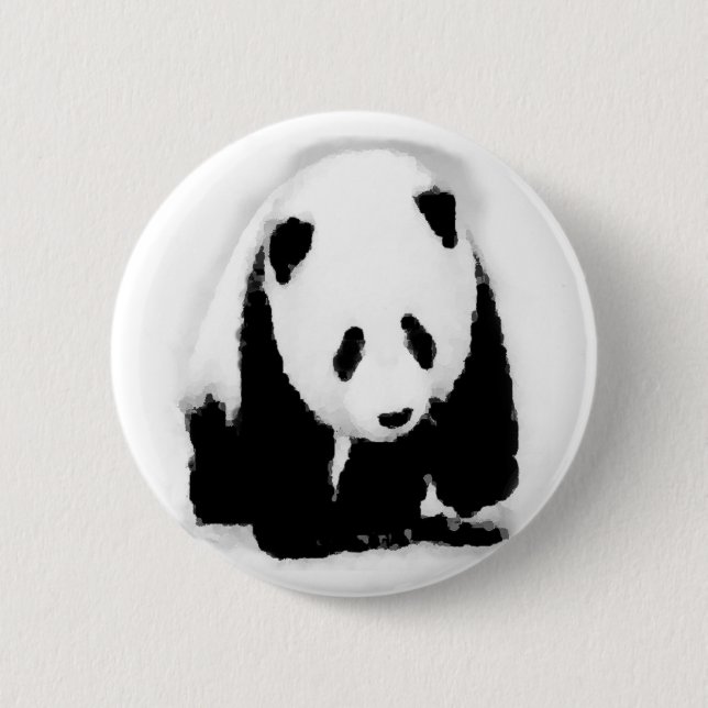 Pop Art Baby Panda Button (Front)