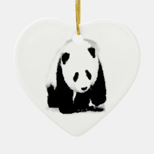 Pop Art Baby Panda Ceramic Ornament