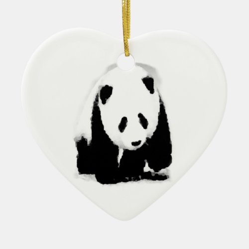 Pop Art Baby Panda Ceramic Ornament