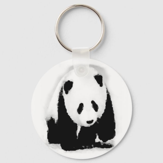 Pop Art Baby Panda Keychain (Front)
