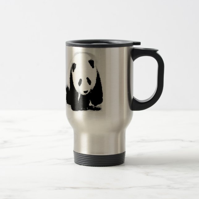 Pop Art Baby Panda Travel Mug (Right)