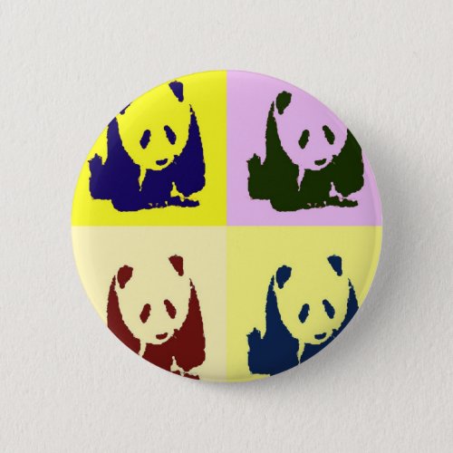 Pop Art Baby Pandas Button
