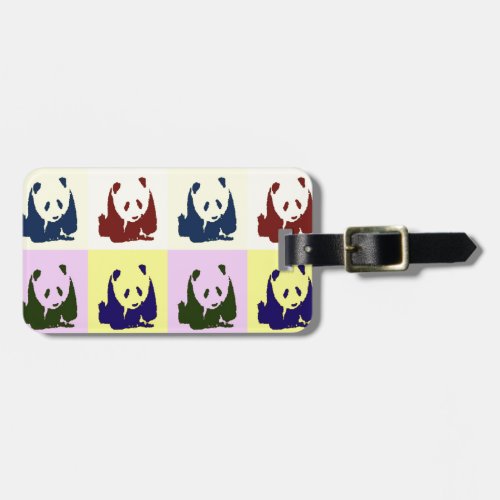 Pop Art Baby Pandas Luggage Tag