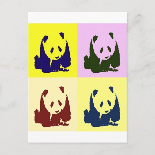 Pop Art Baby Pandas Postcard