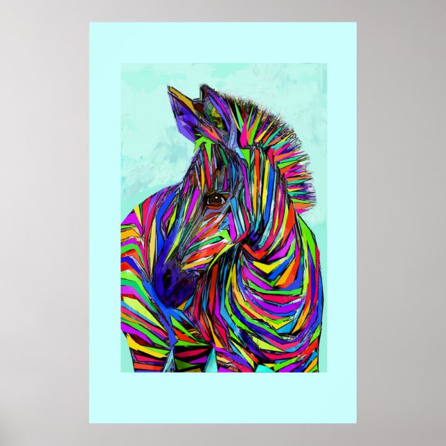 pop art baby zebra poster (Front)
