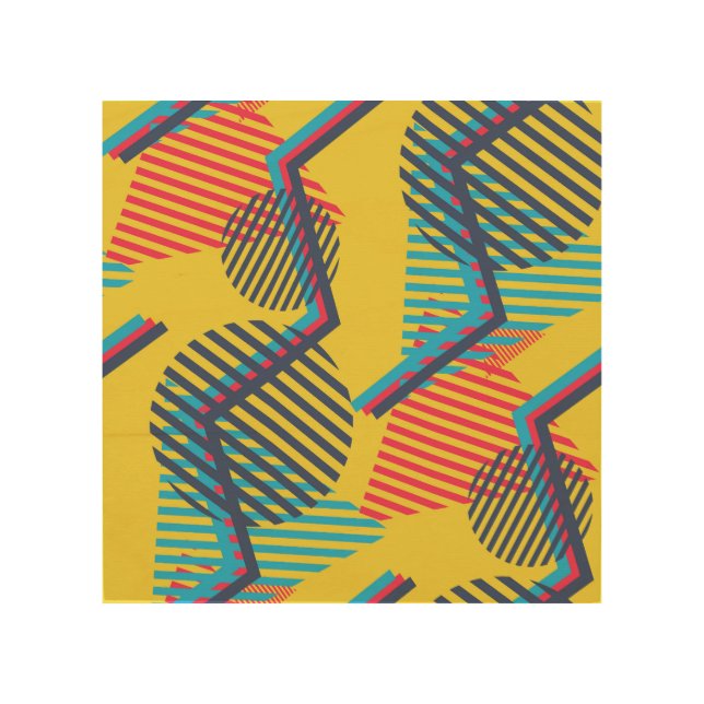 Pop art background, abstract geometric texture. (Front)