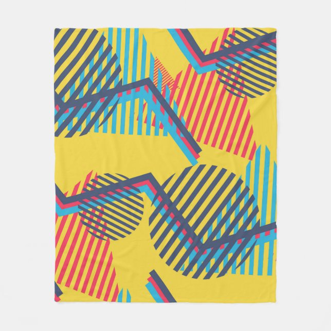 Pop art background, abstract geometric texture. fleece blanket (Front)