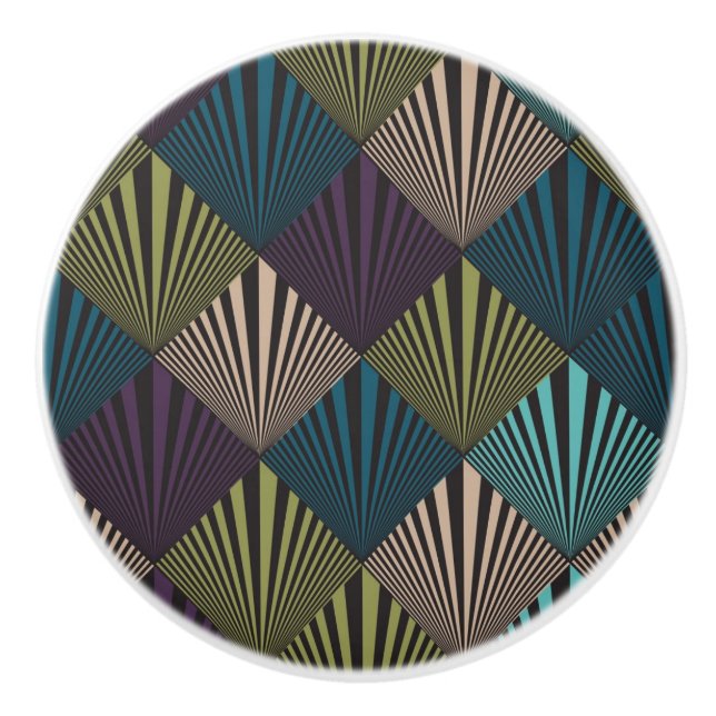 Pop art background ceramic knob (Front)