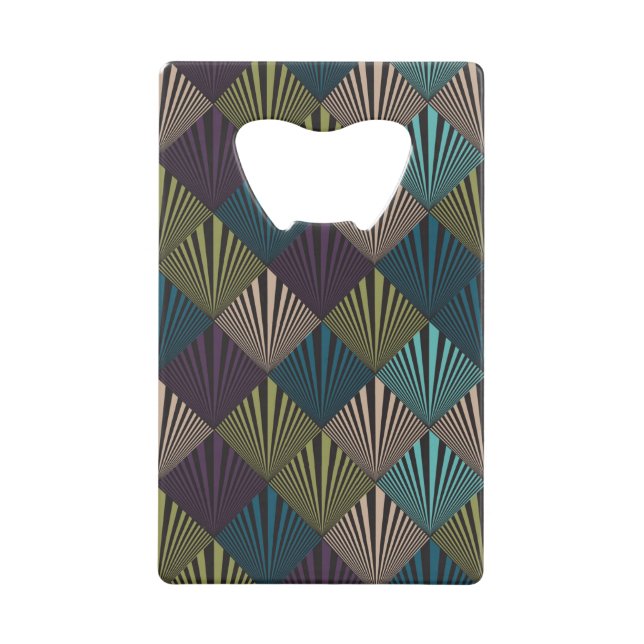 Pop art background credit card bottle opener (Front)