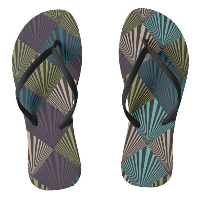 Pop art background flip flops (Footbed)