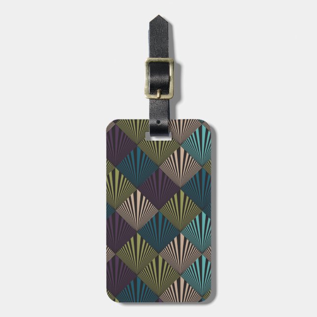 Pop art background luggage tag (Front Vertical)