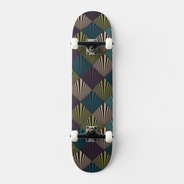 Pop art background skateboard (Front)