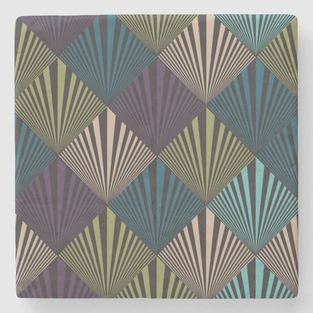 Pop art background stone coaster (Front)