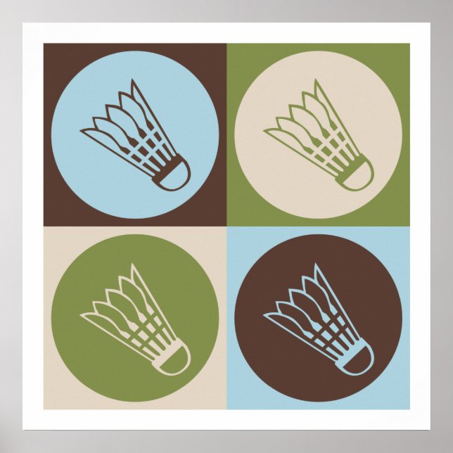 Pop Art Badminton Poster (Front)