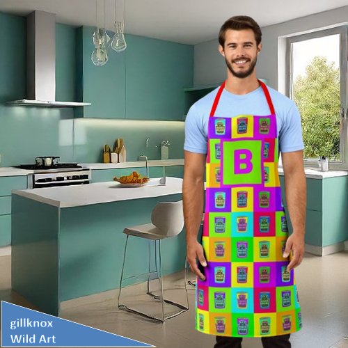 POP Art Baked Beans Can Neon Apron