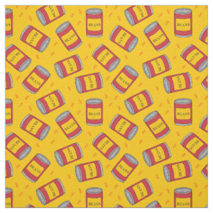 Pop Art Baked Beans Kitchen Food Patterned Fabric