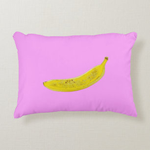 Pop Art Banana in yellow Accent Pillow