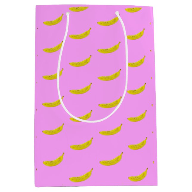 Pop Art Banana in yellow   Medium Gift Bag (Front)